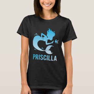 Camiseta Feliz Sirena - Nombre de Priscilla