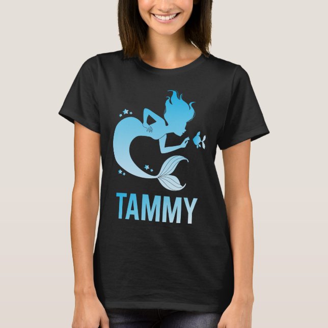 Camiseta Feliz Sirena - Nombre de Tammy (Anverso)
