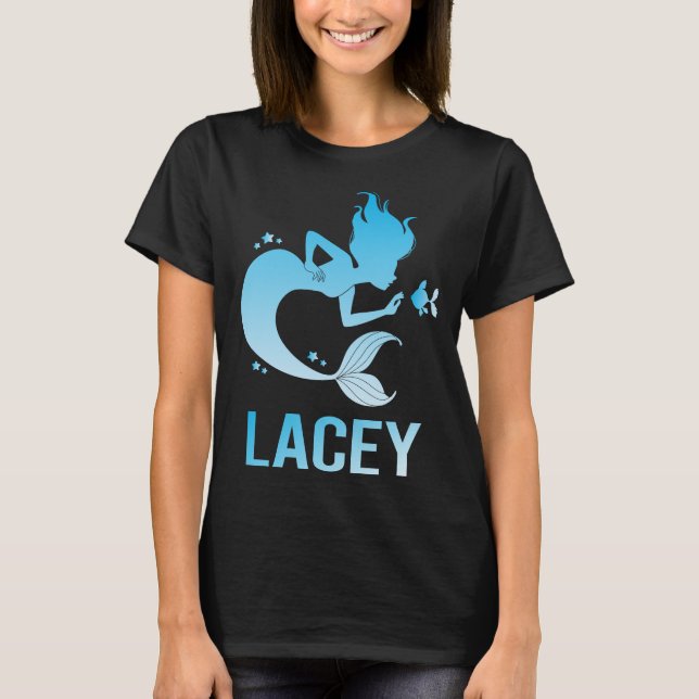 Camiseta Feliz Sirena - Nombre Lacey (Anverso)