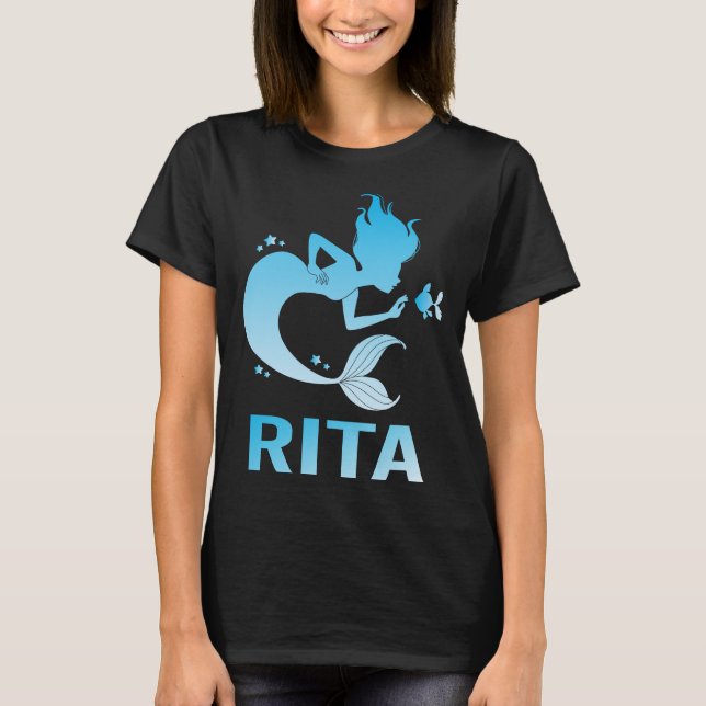 Camiseta Feliz Sirena - Nombre Rita (Anverso)
