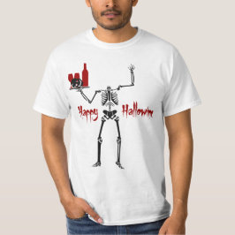 Camiseta Felíz Skeleton sin cabeza de Hallowine