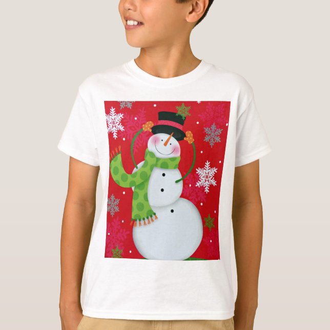 Camiseta Feliz Snowman (Anverso)