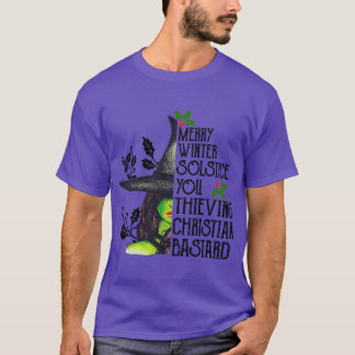 Camiseta Feliz Solsticio de Invierno, maldito cristiano afo