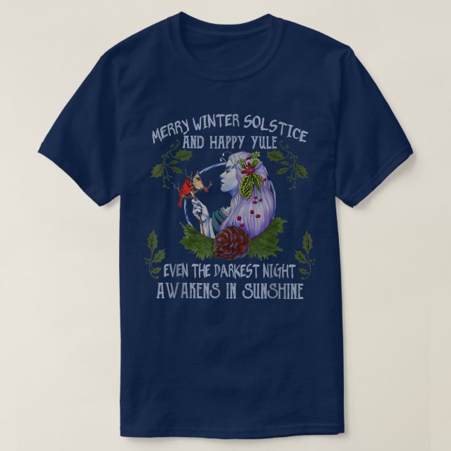 Camiseta Feliz Solsticio De Invierno Y Feliz Yule Hasta Osc (Diseño del anverso)