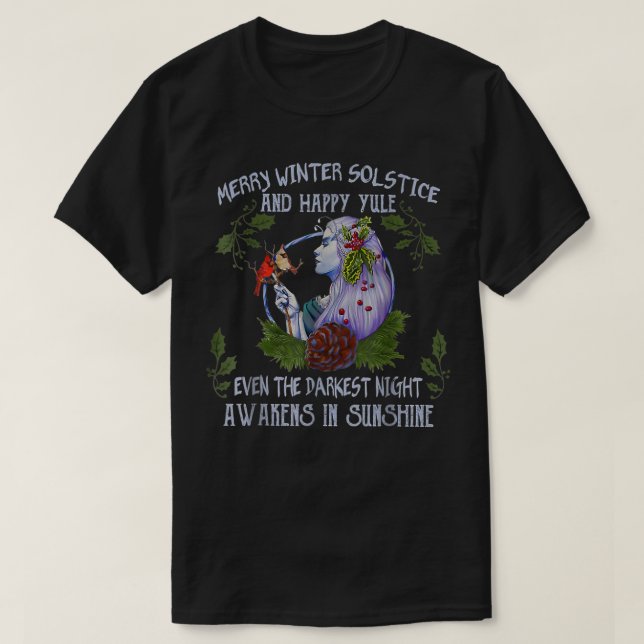 Camiseta Feliz Solsticio De Invierno Y Yule Feliz (Diseño del anverso)