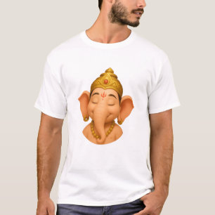 Camiseta Feliz Sonriente 3D Lord Ganesha