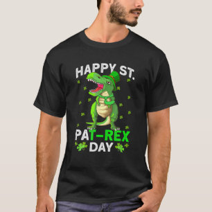 Camiseta Feliz St Pat Rex Dinosaur Dino Saurus Shamro Irlan