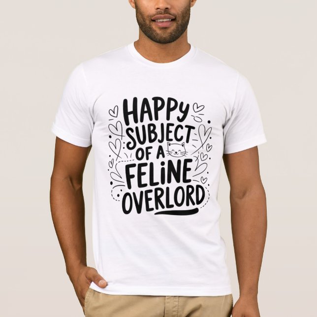 Camiseta Feliz sujeto de un jefe de la costa | Gracioso Cat (Anverso)