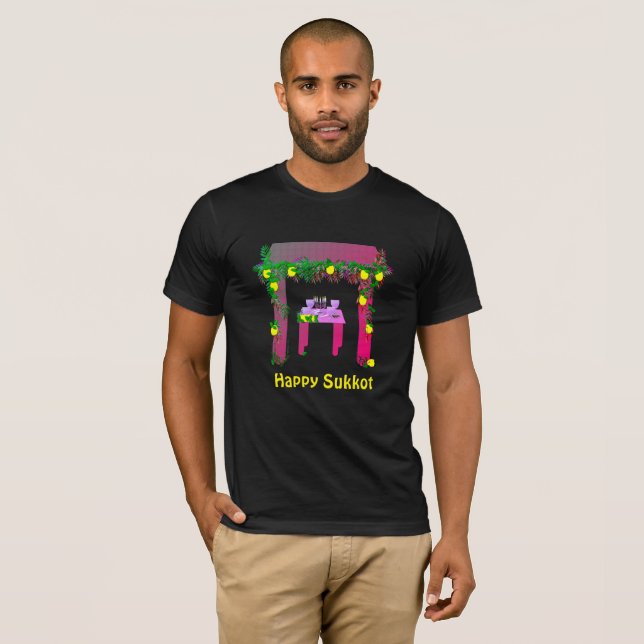 Camiseta Feliz Sukkot, personalizado (Anverso completo)