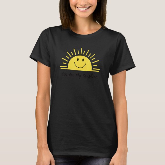 Camiseta Feliz Sunshine lindo sonrisa amarilla sonriente so (Anverso)
