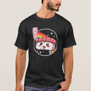 Camiseta Feliz sushi arco iris retro Japón estilo Otaku vap