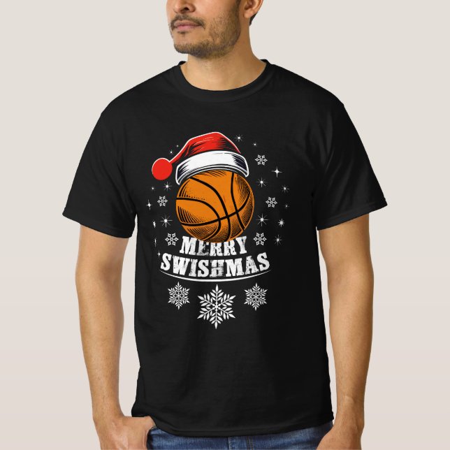 Camiseta Feliz Swishmas para los fans de los baloncesto (Anverso)