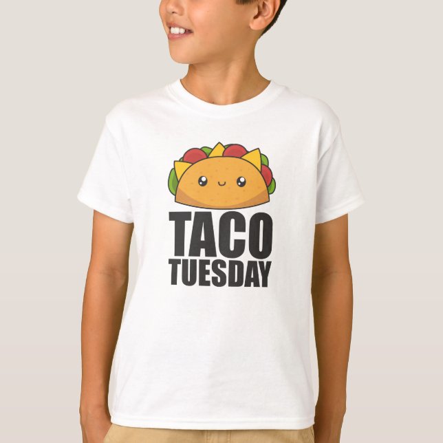 Camiseta Feliz Taco Martes - Comida Mexicana (Anverso)