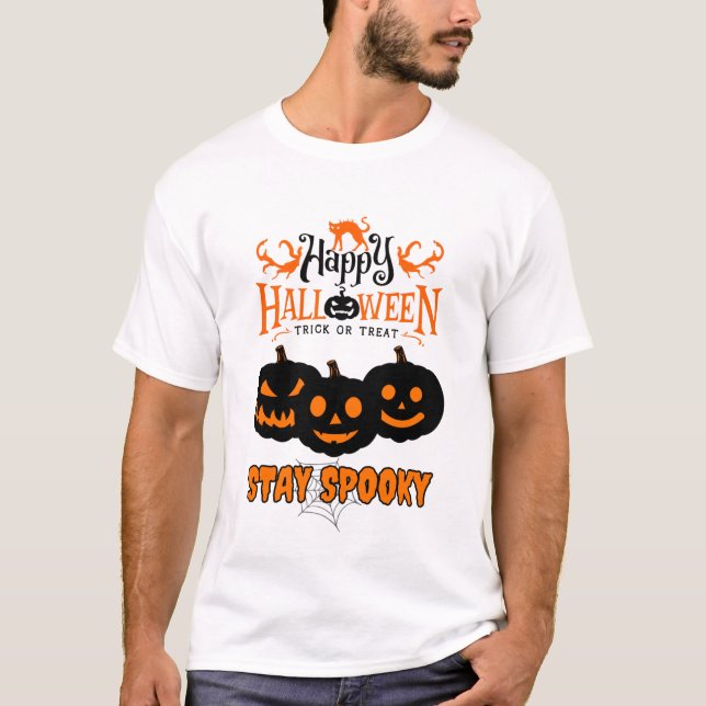 Camiseta Feliz temporada de Halloween Spooky (Anverso)