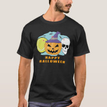 Feliz Tenis Halloween - Calavera y calabaza espumo