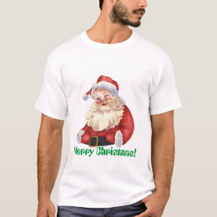 Camiseta Feliz texto navideño impreso Ho ho ho jingle Bells