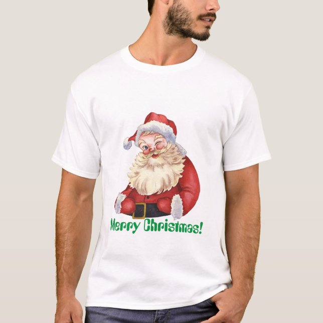 Camiseta Feliz texto navideño impreso Ho ho ho jingle Bells (Anverso)