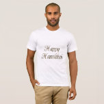 Camiseta Feliz Tipografía de Oro Hanukkah Elegante Chanukah<br><div class="desc">Feliz Tipografía de Oro Hanukkah Elegante Festival Judío de Luces de Chanukah Camisa de Celebración</div>