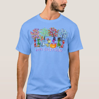 Camiseta Feliz Todo Dinosaurio De Ser Cada Temporada Todos