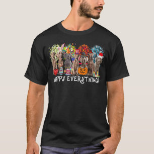 Camiseta Feliz Todo El Año Temporadas De Perro De Weimarane