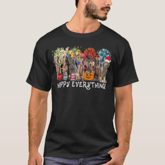 Camiseta Feliz Todo El Año Temporadas De Perro De Weimarane