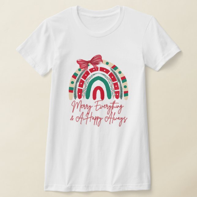 Camiseta Feliz todo y siempre Navidades camisas (Distribución)