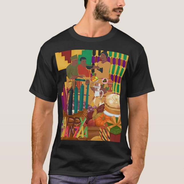 Camiseta Feliz tradición de celebración de Kwanzaa (Anverso)