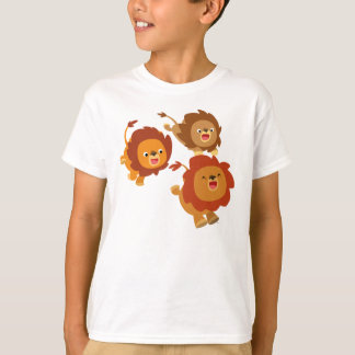 Camiseta Feliz trío de adorables leones Personalizados niño