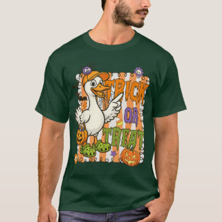 Camiseta Feliz truco de ganso de calabaza de Halloween o tr