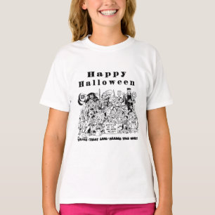 Camiseta Feliz truco de Halloween o Ilustracion espeluznant
