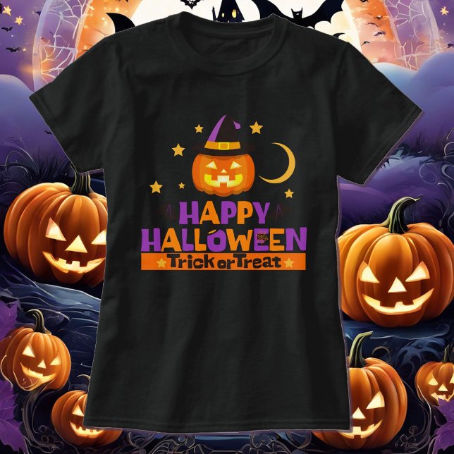Camiseta Feliz truco de Halloween o trato de calabaza sonri (Subido por el creador)