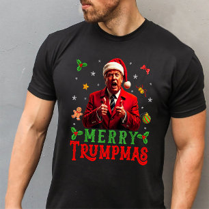 Camiseta Feliz Trumpmas Donald Trump Navidades de Santa Hat