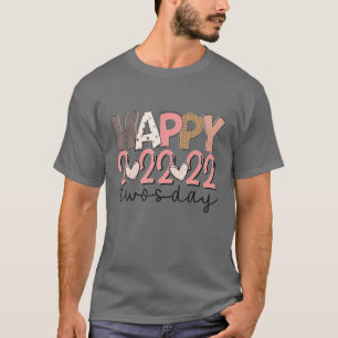 Camiseta Feliz Twosday 2022 al mejor dos días del leopardo