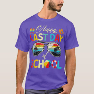 Camiseta Feliz Último Día De Camisas Escolares Hola Enseñan