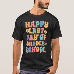 Camiseta Feliz último día de clase media, verano de Groovy