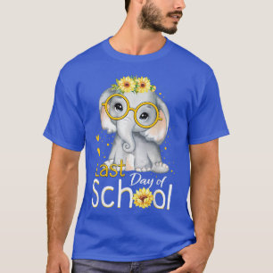 Camiseta Feliz último día de clases de elefantes Chicas del