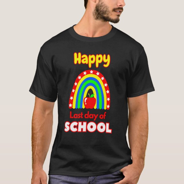 Camiseta Feliz último día de clases de profesores de Apple  (Anverso)