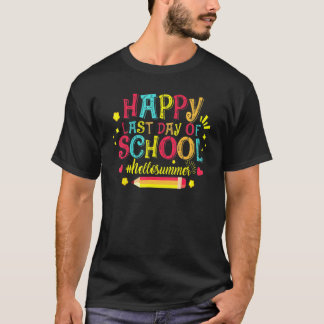 Camiseta Feliz último día de clases Hola verano Profesor E