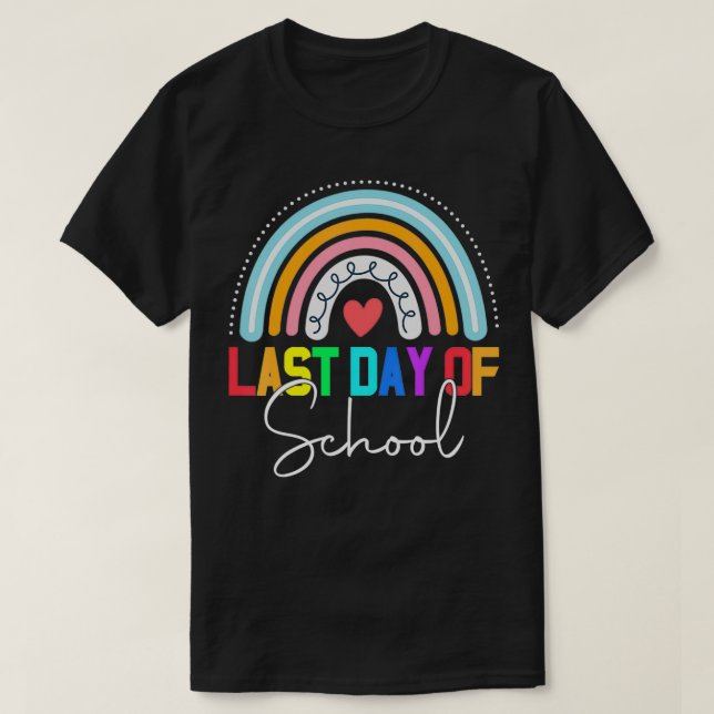 Camiseta Feliz último día de clases Maestro Estudiante Grad (Diseño del anverso)