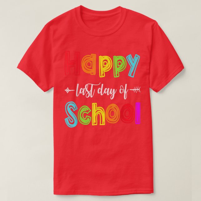 Camiseta Feliz último día de clases para el profesor T-Shi (Diseño del anverso)