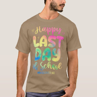 Camiseta Feliz Último Día De Conductor De Autobuses Escolar