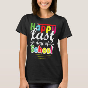 Camiseta Feliz Último Día De Costume Escolar Preescolar Pro