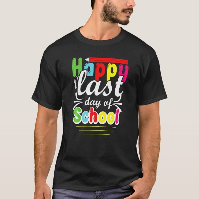 Camiseta Feliz Último Día De Costume Escolar Preescolar Pro (Anverso)