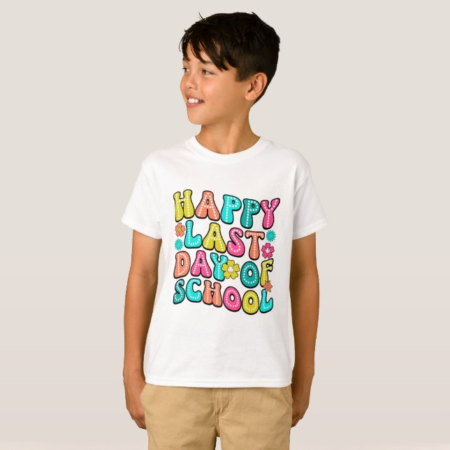 Camiseta Feliz Último Día de Escuela (Anverso completo)