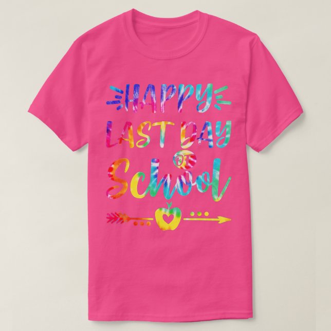 Camiseta Feliz último día de escuela a estudiantes y profes (Diseño del anverso)
