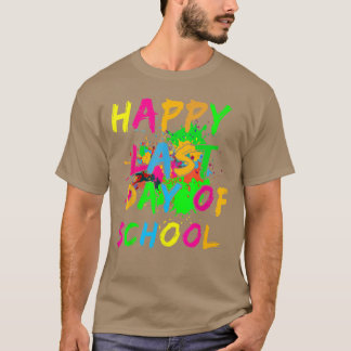 Camiseta Feliz último día de escuela Efecto de salpicadura