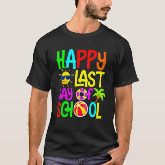 Camiseta Feliz último día de escuela   Estudiantes y maestr