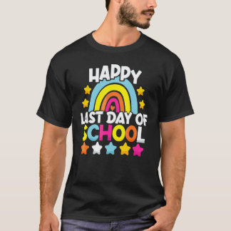 Camiseta Feliz último día de escuela  Estudiantes y maestro