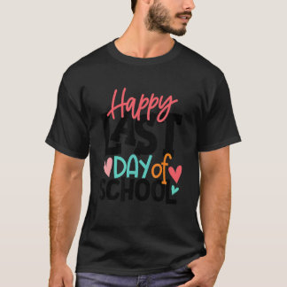 Camiseta Feliz último día de escuela Graduación de niños y