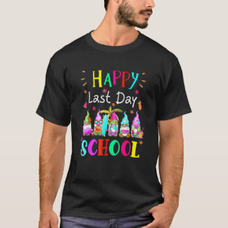 Camiseta Feliz último día de escuela maestro estudiante gra
